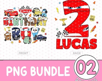 Personalized Cars Birthday Boy Png, Disneyland Birthday Png, Lightning Mcqueen And Tow Mater Png, Cars Family Birthday Png, Digital Download