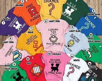 Costume Shirt For Team Group, Monopoly Game Matching Shirt, Family Costumes Group Matching Shirt, Family Matching Halloween 2026 Party Shirt