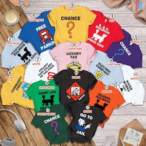 Monopoly Game Halloween Costume Shirt, Monopoly Game Cards Costume Shirt, Board Game Group Matching Shirt, Halloween Party Shirt