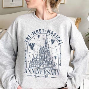 Personalized Magical Anniversary Shirt, Disneyland Couple Vacation Tee, Disneyworld Castle Celebrating Shirt, Disneyland Wedding Anniversary image 4
