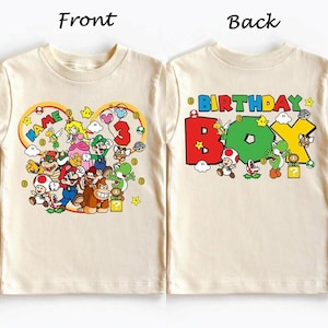 Personalized Super Mario Birthday Shirt, Mario Birthday Party Shirt, Personalized Mario Family Shirt, Super Mario Shirt, Birthday Boy Gift