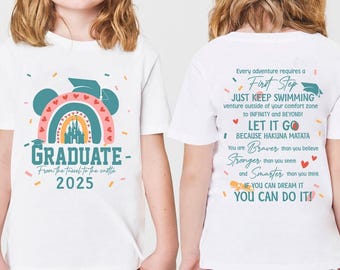 Graduate From The Tassel To The Castle Shirt, Graduation 2025 Family Shirt, Disneyland Graduation Tee, Disneyland Castle Graduation Tee