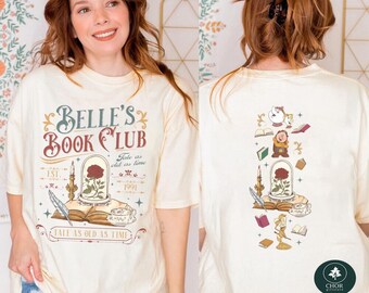 Belles Book Club Shirt, Tale As Old As Time Belle’s Book Café Comfort Colors Shirt, Belle Princess Book Tee, Book Lover Gift