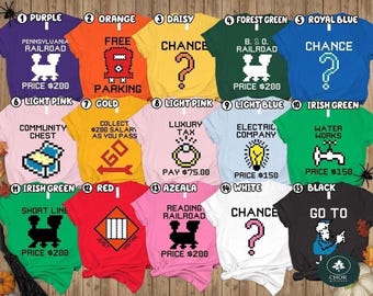 Monopoly Game Halloween Costume Shirt, Group Monopoly Game Matching Halloween Costume, Family Halloween Costumes, Monopoly Game Party Shirt
