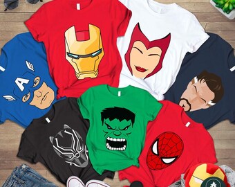 Avengers Costume Family Shirt, Avengers Team Shirt, Spider Man Iron Man Captain America Costume, Superhero Costume, Family Halloween Costume