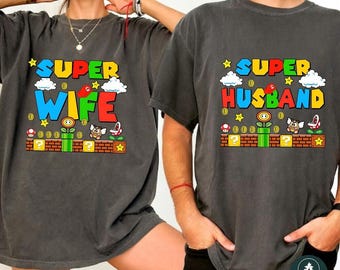 Personalization Super Mario Family Shirt, Super Mom Super Dad Shirt, Custom Mario Princess Shirt, Family Matching Tee, Couple Shirt