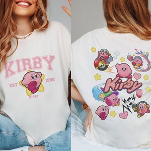 Cute Kirby Sweatshirt, Kirby Video Game Shirt, Pink Kirby Shirt, Kirby Birthday Shirt, Gift for Gamer, Birthday Gifts
