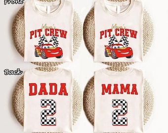 Race Car Birthday Family Matching Shirts, Two Fast Birthday Shirt, Pit Crew Mama Dada Sweatshirt, Disneyland Birthday Boy Toddler Shirt