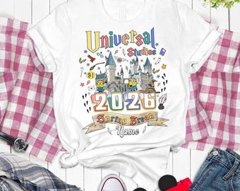 Personalized Universal Studios Spring Break 2026 Shirt, Disneyland Universal Studios Shirt, Universal Studios Trip Shirt, Family Vacation