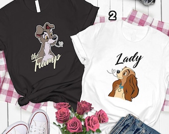 Lady And The Tramp Couple Shirts, Disneyland Valentines Day Shirt, Lady And Tramp Valentine Shirt, Disneyworld Couple Shirts, Valentine Gift