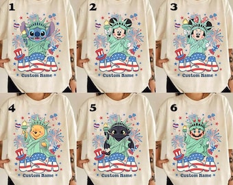 Comfort Colors® Custom Disneyland 4th Of July Shirt, Mickey and Friends 4th of July, Mickey 4th Of July T-shirt, Disneyworld USA Shirt