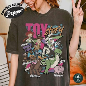 Disneyland Toy Story 1995 Retro Comfort Colors Shirt, Woody Buzz Tee, WDW Disneyland Family Vacation 2026 Trip, Disneyland Pixar Fest image 2