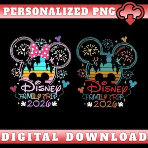 Personalisierte DisneyTrip Familie Passende PNG, Disneyland Urlaub T-Shirt, Familie Passende Shirt, Magisches Schloss PNG, Familienreise 2026