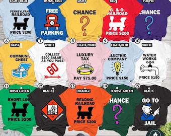 Monopoly Game Halloween Costume Family Shirt, Monopoly Game Cards Costume Shirt, Board Game Group Matching Shirt, Halloween Party 2026 Shirt