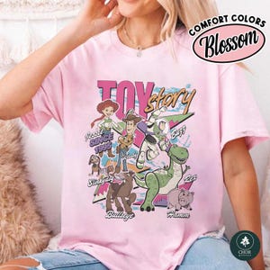 Disneyland Toy Story 1995 Retro Comfort Colors Shirt, Woody Buzz Tee, WDW Disneyland Family Vacation 2026 Trip, Disneyland Pixar Fest image 4