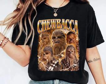 Chewbacca Bootleg Shirt, Anakin Skywalker Vintage 90' Shirt, Starwars Characters Shirt, Graphic Tees For Women Trendy