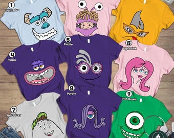 Monsters University Halloween Costume, Monsters Inc Costume Shirt, Sulley and Mike Costume Shirt, Matching Family Halloween Costume Shirt
