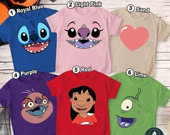 Disneyland Stitch Big Face Costume Shirt, Lilo And Stitch Movie 2026 Costume, Disneyland Halloween 2026 Shirt, Halloween Family Matching Tee