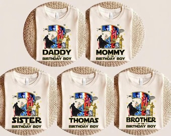 Personalized Name StarWars Birthday Boy Shirt, Disneyland Birthday Tee, Galaxy Wars Birthday Boy Tee, Family Matching Birthday Party Shirt