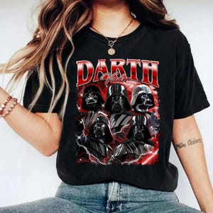 Darth Vader Bootleg Shirt, Anakin Skywalker Vintage 90&#39; Shirt, Starwars Characters Shirt, Graphic Tees For Women Trendy