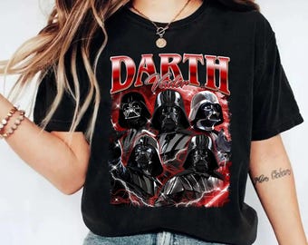 Darth Vader Bootleg Shirt, Anakin Skywalker Vintage 90&#39; Shirt, Starwars Characters Shirt, Graphic Tees For Women Trendy