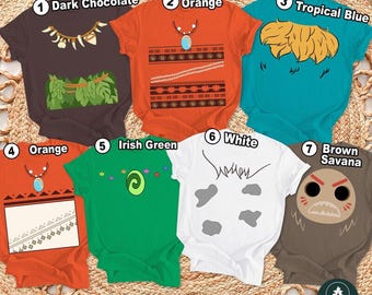 Disneyland Moana Characters Halloween Costume T-Shirt, Disneyland Kakamora Family Vacation Shirt, Matching Halloween Gifts