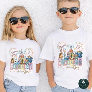 Personalized Name Age Zootopia 2 Birthday Shirt, Disneyland Judy Hopps Nick Wilde Gary De'Snake Birthday Present Gift, Disneyland Family Tee image 1
