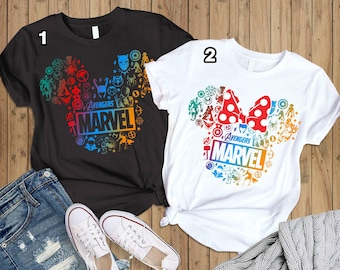Mickey Avengers Shirt, Avengers Superhero Shirt, Couple Shirts, Matching Family Shirts, Superhero Squad Symbol Group Matching Shirt