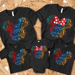 Mickey Minnie Avengers Couple Shirt, Avengers Superhero Shirt, Matching Family Shirts, Superhero Squad Symbol Group Matching Shirt