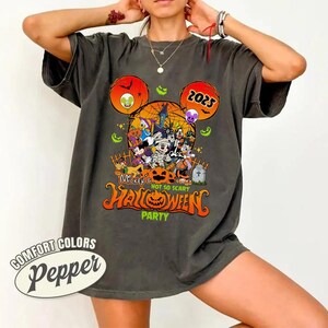 Comfort Colors Mickey&#39;s Not So Scary Halloween Party Shirt, Mickey Friends Halloween Shirt, Disneyland Halloween Trip, Halloween 2025 Shirt
