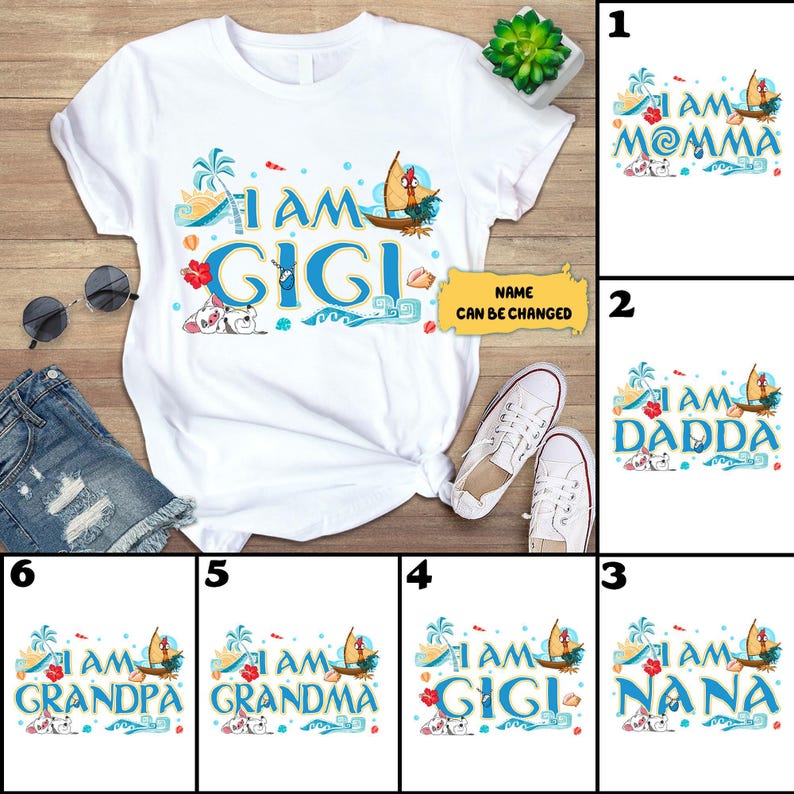 Disneyland Moana Family Matching Shirt, Custom Mom Dad Shirt, Gift For Grandparents, Disneyland Vacation Shirt, Disneyland Maui, Moana Movie image 1