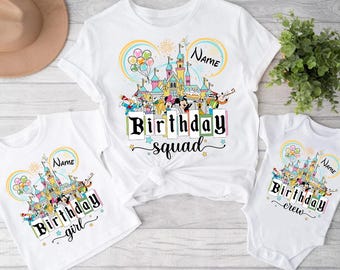 Custom Disneyland Birthday Girl Shirt, Mickey Minnie Shirt, Disneyland Birthday Boy Tee, Birthday Family Vacation Shirt, Disneyland Birthday