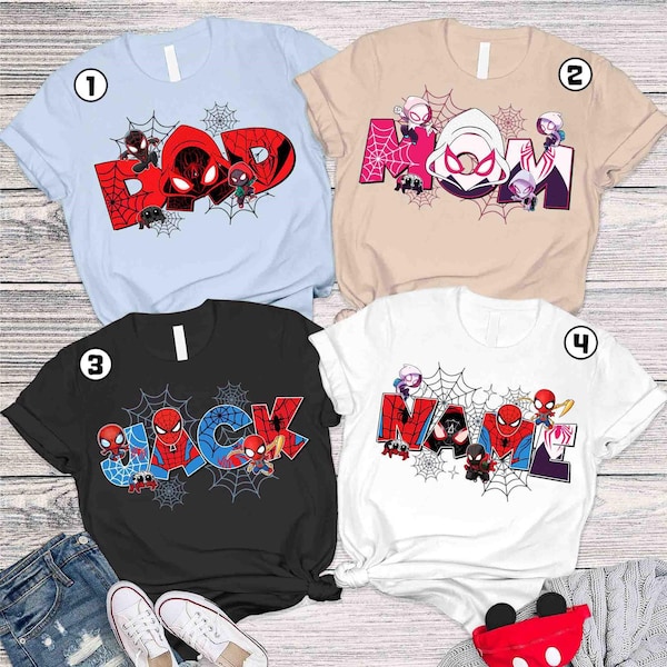 Camiseta personalizada de Spidey y sus increíbles amigos, camiseta personalizada con temática de Spiderman, camiseta para fiesta de cumpleaños de niño, camiseta de cumpleaños de Spidey para niños pequeños