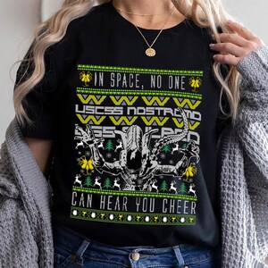 Aliens SWEATSHIRT Christmas Aliens Scifi Movie Ugly Sweater Etsy