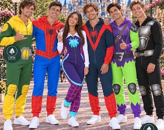 Spidey And His Amazing Friends Halloween Costume Jumpsuit, Group Matching Spiderman Ghost Spider Doc Ock Green Goblin Cosplay Costume