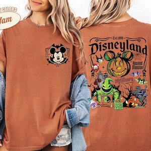 Comfort Colors Mickey Nightmare On Main Street Halloween Shirt, Disneyland Halloween, Halloween Family Matching Outfit, Halloween Party