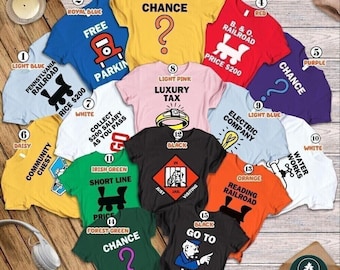 Monopoly Game Halloween Costume Shirt, Monopoly Game Cards Costume Shirt, Board Game Group Matching Shirt, Halloween Party Shirt