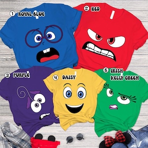 Disneyland Inside Out Halloween Costume Shirt, Inside Out Matching Costume, Family Halloween Costume, Inside Out Group Matching Shirt
