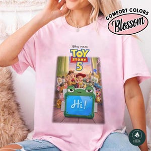 Disneyland Pixar LilyPad Toy story 5 Shirt, Woody Buzz Jessie Rex Bullseye & New Tablet Toy, Disneyland Family matching Vacation T-Shirt image 5