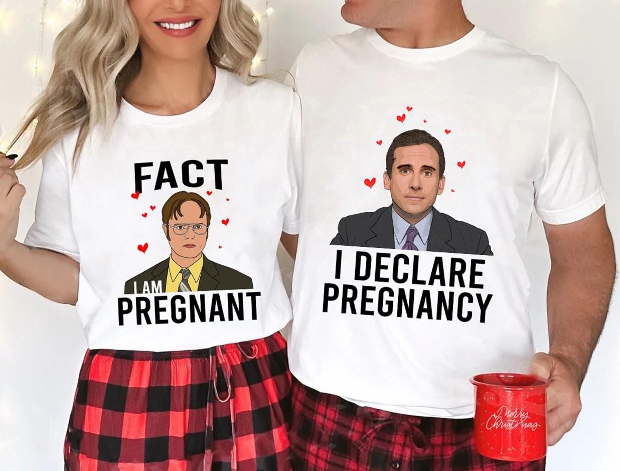 The Office Pregnancy Couple Shirt, Matching Pregnancy Tee, I Declare Pregnancy Shirt, Fact I Am Pregnant Shirt, Pregnancy Announcement Shirt
