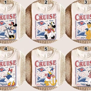 Personalized Disneyland Cruise Line 2025 Shirt, Mickey & Friends Family Cruise Trip Tee, Let's Cruise Shirt, Wish Dream Magic Wonder Fantasy
