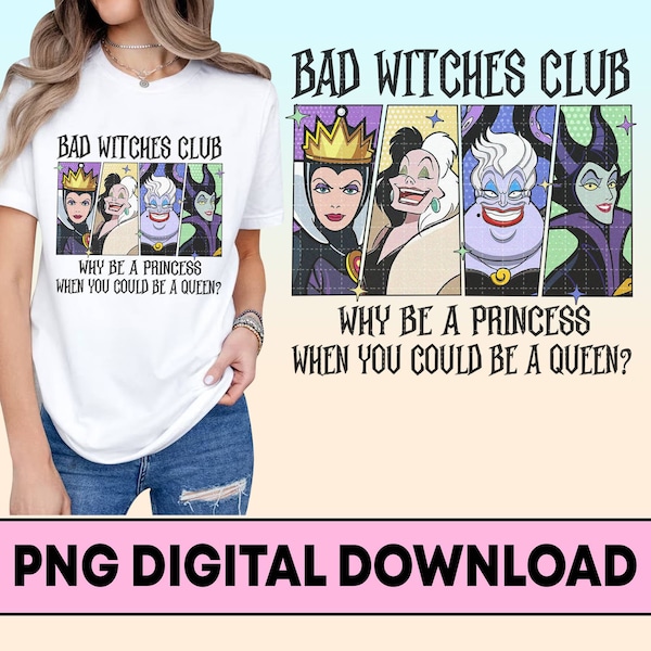 Disneyland Villains Png, Bad Witches Club Png, Disneyworld Villain Png, Maleficent Png, Evil Queen, Ursula Cruella Png, Digital Download