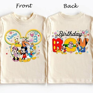 Personalized Mickey Mouse Birthday Boy T-Shirt, Custom Birthday Boy Gift, Disneyland Boy Birthday Tee, Custom Gift for Birthday Party