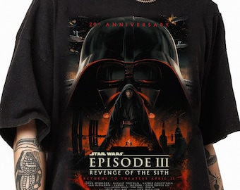 Vintage Revenge Of The Sith 20th Shirt, Anakin Skywalker Shirt, Darth Vader Tee, Jedi T-Shirt, StarWars Episode III Revenge of The Sith Tee