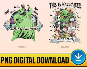 The Nightmare Before Christmas Oogie Boogie Png, This is Hallloween Let's Oogie Boogie Png, Disneyland Halloween, Mickeys Not So Scary