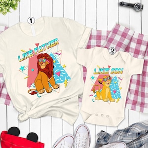Lion King Like Father Like Son Shirt, Disneyland Simba And Mufasa Shirt, Father Day Shirt, Cool Dad Shirt, Gift For Dad, Magic Kingdom Shirt