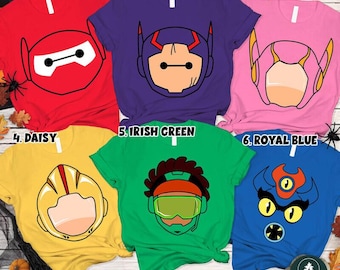 Custom Big Hero 6 Shirt, Baymax Hiro Gogo Wasabi, Disneyland Family Vacation Tee, Disneyland Trip Shirt, Kids Birthday Gift