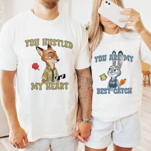 Disneyland Zootopia 2 Judy Hopps And Nick Wilde Shirt, Cute Fox & Bunny Couple Valentine Day Tee, Funny Couple Matching Trip Outfits 2026 image 1