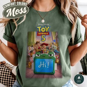 Disneyland Pixar LilyPad Toy story 5 Shirt, Woody Buzz Jessie Rex Bullseye & New Tablet Toy, Disneyland Family matching Vacation T-Shirt image 3
