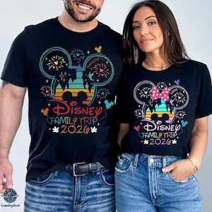 Disneyland 2026 Personalization Comfort Colors Shirts, Disneyworld 2026 Family Shirts, Disneyland Vacation 2026 Trip Shirts, Magical Castle image 1